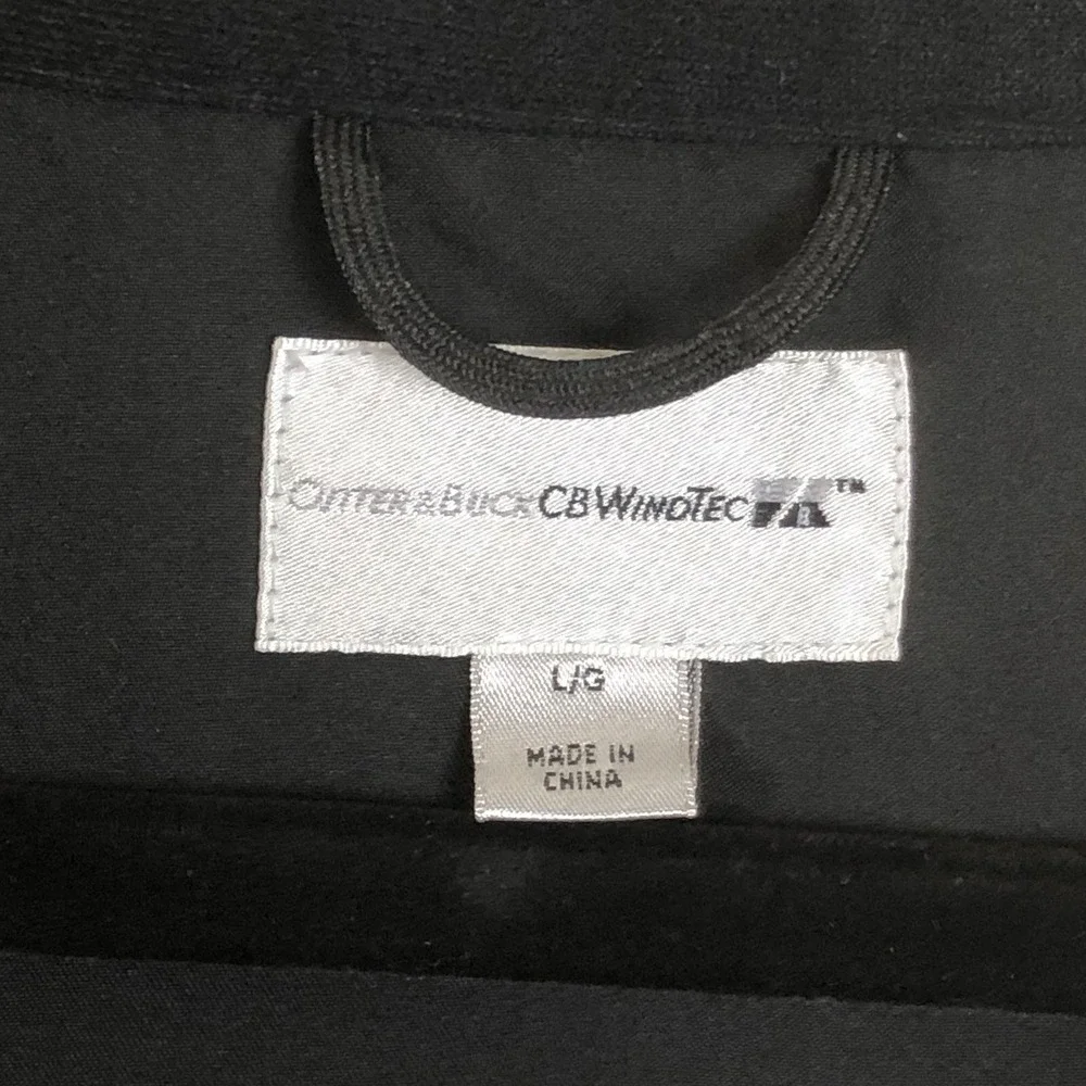 Waverly Woods Cutter & Buck CB WindTec 1/2 Zip Golf Jacket Men's Sz Large Black